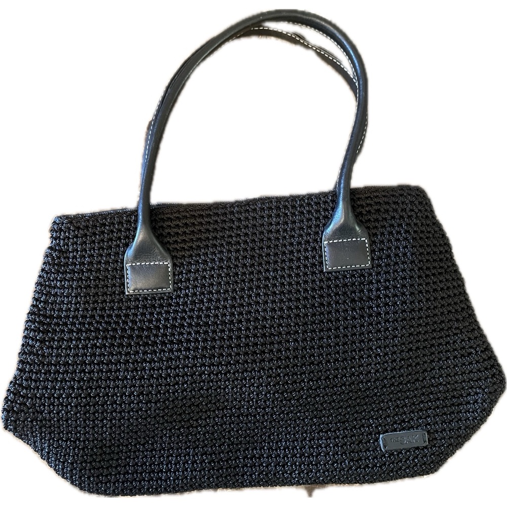 The SAK Black Mesh Crochet Purse